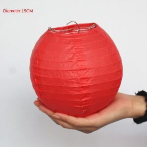 5pcs/lot 6 15cm Round Chinese Paper Lantern Wedding Party Supplies Home Decor Wedding Favors Holiday Hanging Ornaments Lantern