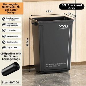 Large Capacity Commercial Trash Can with Wheels