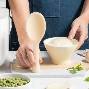 Silicone Rice Spoon Soup Spoon Non-Stick Stand Food Grade Silicone Rice Shovel Household Electric Rice Cooker Serving Spoon