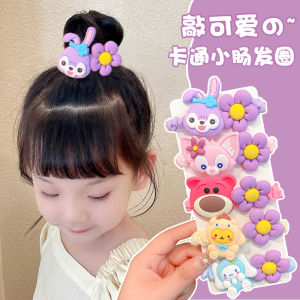 Adorable Hair Ties for Girls Childrens Star Doll Elastic Hair Bands Non-Damaging Large Bow Hair Rings Hair Accessories