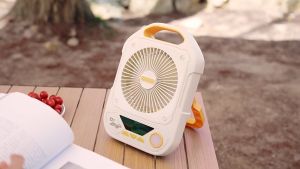 【ความจุแบตเตอรี่ขนาดใหญ่】ความเร็วสูงลมกลางแจ้งพัดลม USB ชาร์จไฟฟ้าพัดลมแบบพกพาเงียบไฟ 20000mAh LED ตั้งแคมป์พัดลมโคมไฟสั่นหัวทำความเย็นเครื่องปรับอากาศตกปลาชาร์จโทรศัพท์มือถือ electric fan