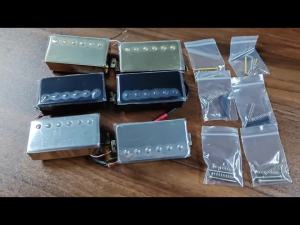 FLEOR | FLEOR Gốm Nam Châm LP Guitar Humbucker Pickup 4 Dây Vỏ Kim Loại Đàn Guitar Điện Cổ Hoặc Cầu Pickup Đen/Vàng/Chrome