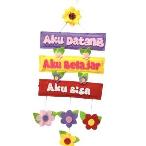 Hiasan pintu 3A gantungan dinding 3A hiasan kelas bahan flanel 100% handmade