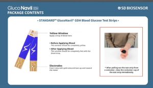 แผ่นตรวจน้ําตาล Sd Gluconavii พร้อมเข็มสําเร็จ 25 ชุด จากเกาหลีใต้