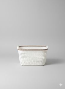 Premium Woven Storage Basket with Handles – Multi-Purpose Laundry & Organizer Bin