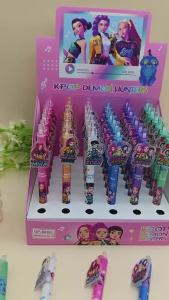 Bandai | 6 Chiếc Anime Bé Gái Lumi Mila Zoi Thợ Săn Chủ Đề Bút Gel Có Thể Thu Vào Bấm Thẩm Mỹ Hoạt Hình Trường Văn Phòng Văn Phòng Phẩm Quà Tặng Cho Tất Cả