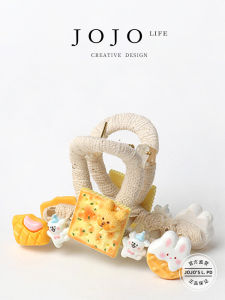 Adorable Sweet Shark Hair Clip Fabric Wrapped Animal Biscuit Clip Cartoon Style Childrens Accessories Hair Decorations for Girls