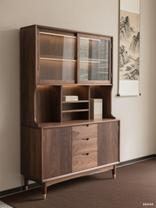 New Chinese Style Solid Wood Ougin Wood Sideboard Living Room Bedroom Storage Cabinet Modern Home Use Hallway Storage