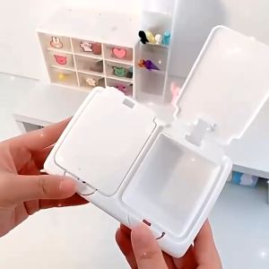 CODMALL Kotak Penyimpanan Serbaguna Putih Polos Kosmetik Travel Organizer Aksesoris Perhiasan Aesthetic R1214