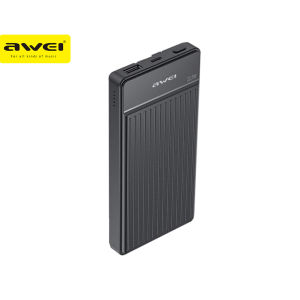 Awei P88K 10000mAh Powerbank Slim Fat Charge 22.5W with Built-in Cable Long Battery Life Overvoltage Protection