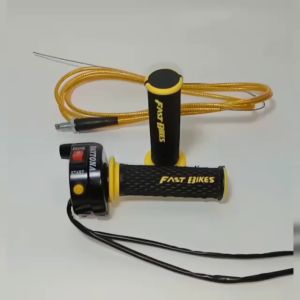 Gas Spontan 2 Tombol + Handgrip + Kabel Gas Serat Karbon panjang190cm  Untuk Metic Bebek dan Moge Universal