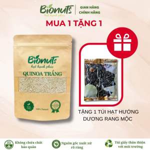 Hạt Quinoa Trắng Hữu Cơ BIONUTS 500G Nhập Khẩu Peru - Giàu Protein tốt cho tiêu hóa không Gluten hỗ trợ giảm cân..