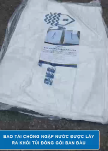 Túi Chống Ngập Thông Minh 37x60 / 37x115 – Hấp Thụ Nước Nở Phồng Chặn Nước Ngăn Tràn Vào Nhà