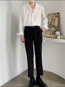 Local Delivery-2024 new multi color optional simple drape high-end texture ice silk Korean style shirt