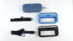 เคส Bose SoundLink Flex 2/1 แบบฐานเรียบ สีดำ พร้อมสายคล้อง สำหรับลำโพง Flex Gen 2&1