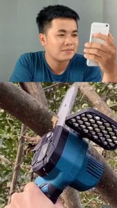 Máy cưa pin mini cưa gỗ cắt tỉa cây cảnh cây ăn quả chuyên dụng loại tốt hàng cao câp