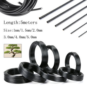 5m Bonsai Wire Plant Support Anodized Aluminum Bonsai Training Wire for Plant Shaping Garden Accessories 1/1.5/2/2.5/3/3.5mm
