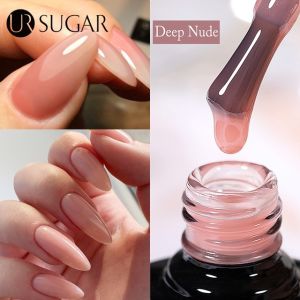 UR SUGAR 7.5ml Acrylic Extension Nail art Gel Quick Building Clear Pink Gel UV Polish Nail Tips extension gel Nail Art Soak Off