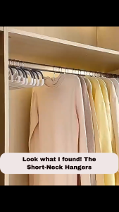 Short Neck Hanger Household Wardrobe Hanger Clothes Space Saving Anti-Slip Anti-Bulge Heavy Load Bearing SG Stock