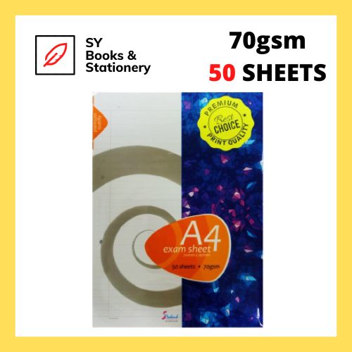 A4 foolscap paper kertas kajang a4 exam sheets a4 70gsm 50 sheets