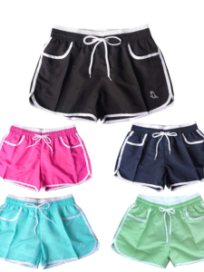 Sporty Womens Summer Thin Fashionable Beach Shorts Running Casual plus Size Quick Dry Solid Black Belted Micro Flared Pants