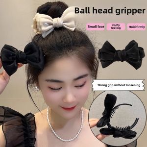 New Butterfly Knot Small Hair Clip Women High Ponytail Hair Claw Ball Head Fixed Tool Hair Pin Hair Accessories Korean Style