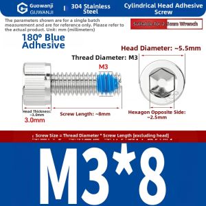 GUWANJI | Anti-Loose Anti-Vibration Screw 304 Stainless Steel