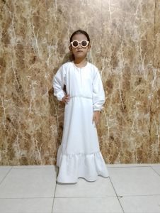 Zahira gamis anak putih terbaru kekinian milenial