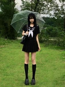 Sweet Japanese Style School Uniform Set Short Sleeve Top And Pleated Skirt College Atmosphere Outfit for Students