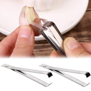 Stainless Steel Garlic Peeling Clip Household Garlic Peeling Tool Kitchen Accessories Cooking Supply Multifunctional Manual Tweezer Durable Kitchen Gadgets