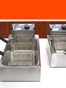 KaiS กระทะน้ำมันหนา 6L เตาทอดไฟฟ้า หม้อทอดไฟฟ้า อ่าง เตาทอดไฟฟ้าสแตนเลส หลากหลายฟังก์ชั่นควบคุมอุณหภูมิได้อย่างดี เครื่องทอดไฟฟ้าแบ