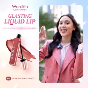 Wardah Glasting Liquid Lip - Hi-Pigmented Glass Color Ringan Tidak Lengket Transferproof
