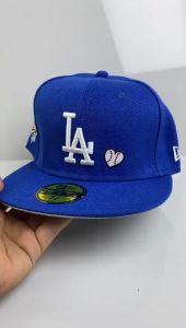 Topi LA Dodgers Build Up Fitted Biru Putih Cinta Logo World Series Bordir