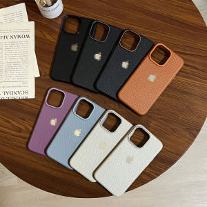 with Logo Casing for iPhone 16 15 14 13 12 11 Pro Max Plus 11Pro 16plus 15plus 14Plus Shockproof Lychee Pattern Phone Case iPhone 16ProMax 15ProMax 14ProMax 13ProMax 13 ProMax Silicone Soft Cover