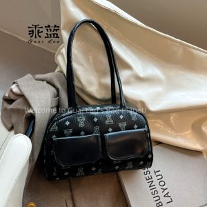 Túi Đựng Bowling Cỡ Lớn Màu Xanh Dễ Thương Túi Đeo Vai Đơn Họa Tiết Gấu Hoạt Hình Cho Nữ Túi Đi Làm Mùa Hè Mới Túi Đựng Bowling