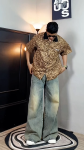 JINISO Oversize Baggy Loose Jeans Pria 770