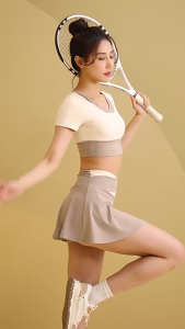 FUYOGI Yoga Fake Two-Piece Skirt High Waist Woman Skirt Sports Tennis Quick Drying Breathable Skirt