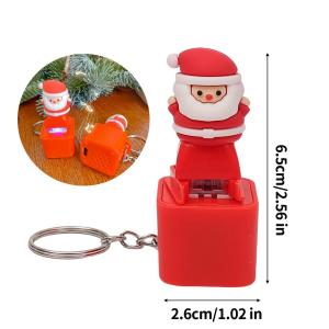 Đèn giáng sinh lên Santa Claus căng thẳng Relief Keychain chức năng thoại giáng sinh Móc chìa khóa cho móc khóa Túi tiệc giáng sinh món quà nhỏ dễ thương
