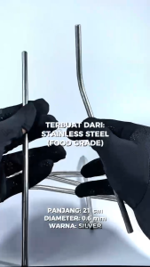 Sedotan Stainless Steel Stainless Steel Straw Melengkung