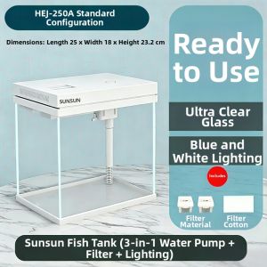 sunsun | Filtering Oxygenator Self-cycling Fish Tank Desktop Small Glass