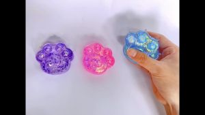 ZTATU Cat Paws Stress Balls for Adults (1PCS) Squishy Sugar Ball Squishy Fidget Toys Autism Sensory Toys Party Favors Squishy Balls for Kids Stress Relief Toy Easter Basket Stuffers (Purple)