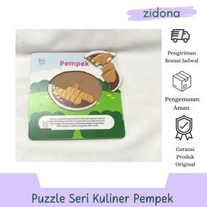 Puzzle Seri Kuliner Pempek Rabbit&Turtle Bahan MDF