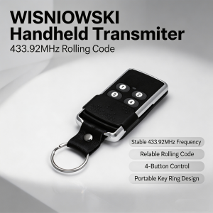 WISNIOWSKI 433.92MHz Rolling Code Garage Remote Control For WISNIOWSKI EL11Q EL12Q EL13Q EL17Q ELN 4 Button Keychain Transmitter