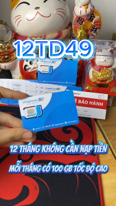 ( Sim 12 THÁNG ) Sim 4G Trọn Gói 1 Năm Data Tốc Độ Cao Không Giới Hạn Truy Cập - Mua 1 Lần DÙng cả Năm | D500 FHAPPY 12TD49 U1500 . FREESHIP - CHƯA KÍCH HOẠT.