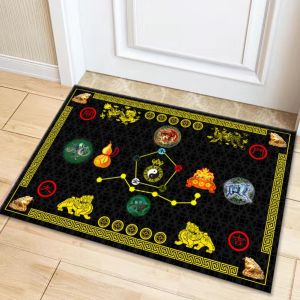 Thickened Five Elements Lucky New Year Door Mat Feng Shui Good Luck Entrance Rug Home Use Door Mat Modern Simple Style