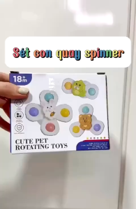 ( MẪU MỚI-2025) Bộ 3 Con Quay Hồi Chuyển Đầu Ngón Tay Đồ chơi Spinner cute hình thỏgấu vui nhộn cho bé