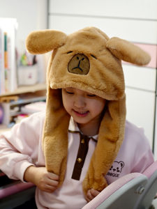 Mũ Nhồi Bông Dễ Thương Có Tai Hoạt Hình Mũ Bảo Vệ Tai Mũ Trùm Đầu Dày Dặn Ấm Áp Mùa Đông Cho Trẻ Em Và Người Lớn