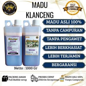 Madu MENTAH Madu Klanceng 1kg 100% Murni free Madu 100 gr
