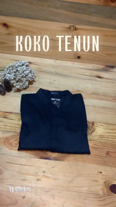 Kemeja Koko Tenun Kerah Sanghai Tenun Etnik