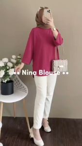 Baju Atasan Jumbo Motif Milly Blus Kaos Katun Combed 24s Apk Sablon Size S M L XL XXL 3XL Ld 90 - 130 Blouse Wanita Terbaru Kekinian Ootd Casual Hijab Bahan Adem